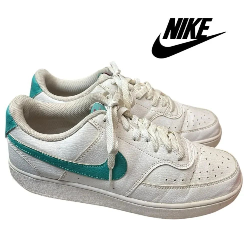 Nike Men Court Vision Low White Washed Teal DR9885-100 Tennis Shoes Sneakers 12